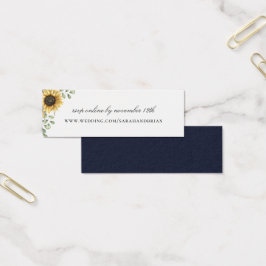 Rustic Sunflower Navy Hochzeitsseite UAWG