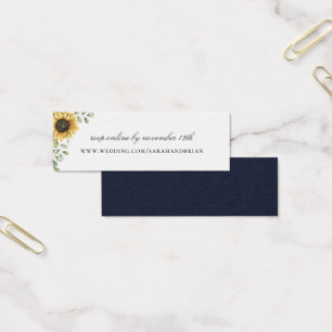 Rustic Sunflower Navy Hochzeitsseite UAWG
