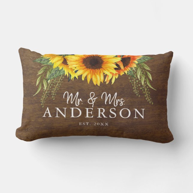 Rustic Sunflowers Neuigkeiten Herr und Frau Lendenkissen (Vorderseite)