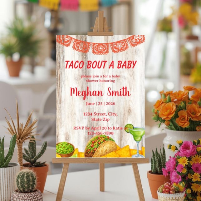Rustic Taco ‘Bout a Baby Shower Invitation (Créateur téléchargé)