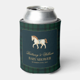 Rustic Tartan Plaid Horse Baby Shower  Dosenkühler