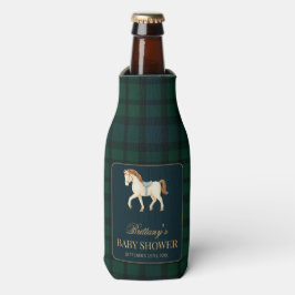 Rustic Tartan Plaid Horse Baby Shower  Flaschenkühler