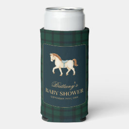 Rustic Tartan Plaid Horse Baby Shower  Selters Dosenkühler