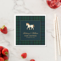 Rustic Tartan Plaid Horse Baby Shower 
