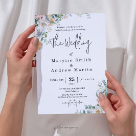 Rustic Terracotta and Orange Autumn Floral wedding Einladung