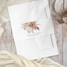 Rustic Terracotta Florals Name Datum Hochzeit