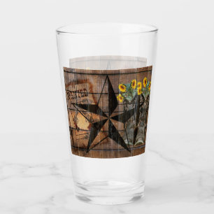 Rustic Texas Star Western Pistol Cowboy Boots Glas