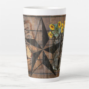 Rustic Texas Star Western Pistol Cowboy Boots Milchtasse