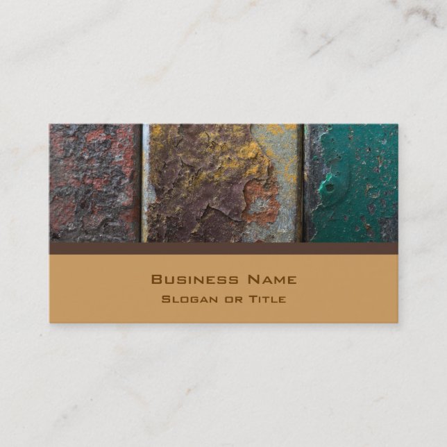 Rustic Texture With Flaking Paint On Rusty Metal Visitenkarte (Vorderseite)