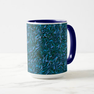 Rustic textured wall in burnt kadett blue tasse