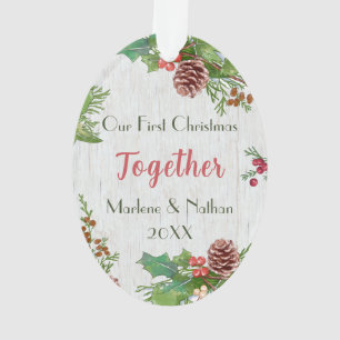 Rustic Together 2 faces Custom Photo Milestone