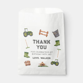 Rustic Tractor Farm Green Boy Birthday  Geschenktütchen