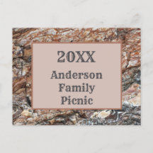 Rustic Tree Bark Family Picnic Annual Wiedersehen