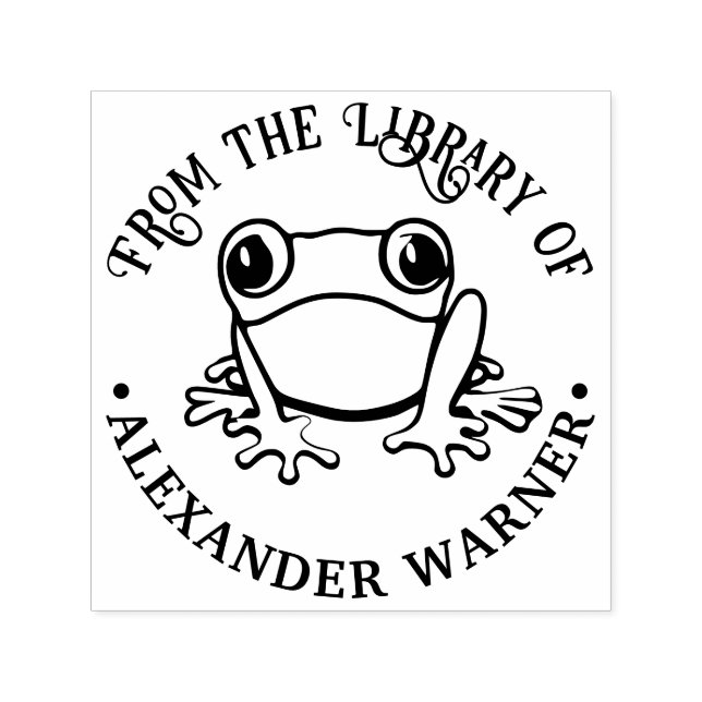 Rustic Tree Frog #3 Amphibian Library Book Name Permastempel (Design)