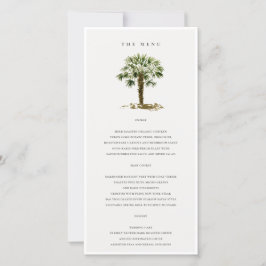 Rustic Tropical Beach Palm Trees Mariage Carte Men