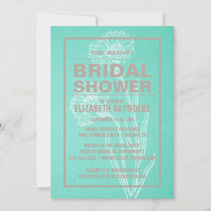 Rustic Turquoise Bridal Shower Invitations Einladung