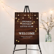 Rustic Twinkle Twinkle Little Star Baby Dusche