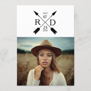 Rustic Urban Arrow Graduation Party Invitation