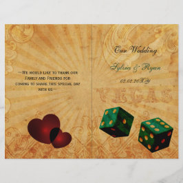 Rustic Vegas Emerald Green gefaltetes Hochzeitspro