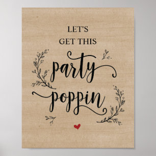 Rustic Vines Soirée de mariage avec affiche poppin