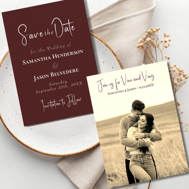 Rustic Vineyard Wedding Save the Date  (Von Creator hochgeladen)