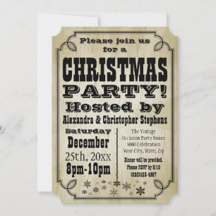 Rustic Vintage Pays Noël Invitation