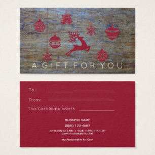 Rustic Vintage Weihnachtsgeschenkkarte