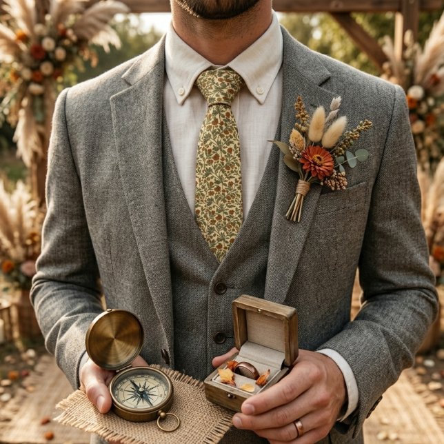 Rustic Vintage Wildflower Vine Krawatte (Von Creator hochgeladen)