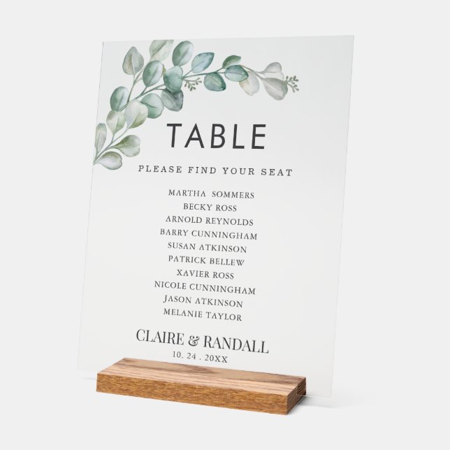 Rustic Watercolor Eucalyptus Greenery Wedding (Angle)