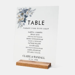 rustic watercolor illustration of a floral  acrylschild