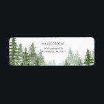 Rustic Watercolor Woods Christmas<br><div class="desc">Rustic artistic watercolor style green forest and editable text fields.</div>