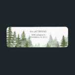 Rustic Watercolor Woods Christmas<br><div class="desc">Rustic artistic watercolor style green forest and editable text fields.</div>