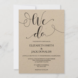 Rustic We Do Faire-part de mariage Card - Calligra