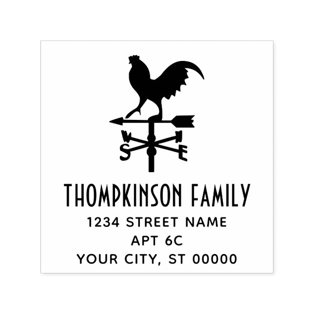 Rustic Weathervane #3 Name Rücksendeadresse Permastempel (Design)