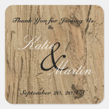 Rustic Wedding Brown Woodgrain Foto Vielen Dank