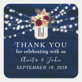 Rustic Wedding Danke, dass du Sticker