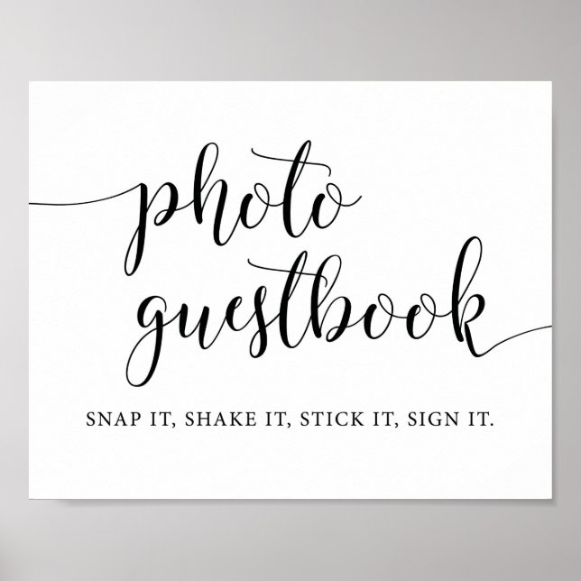 Rustic Wedding Instant Foto Gästebuchunterschrift Poster (Vorne)