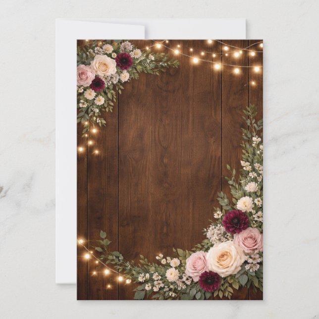 rustic wedding invitations  einladung (Vorderseite)