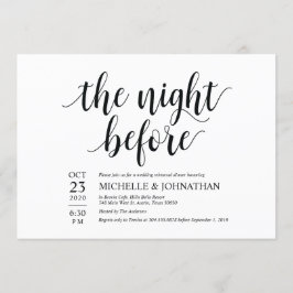 Rustic Wedding Probe Dinner Einladung Card v2