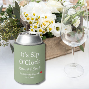 Rustic Wedding Sage Green Es ist Zapfzeit Benutzer Dosenkühler
