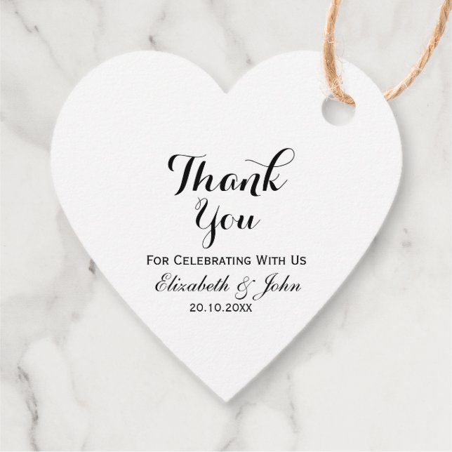 Rustic Wedding Vielen Dank Geschenkanhänger (Rückseite)