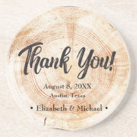 Rustic Wedding Wood Cut Danke