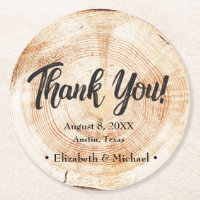 Rustic Wedding Wood Cut Danke
