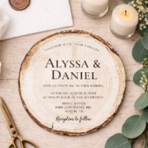 Rustic Wedding Wood Cut Grain Custom