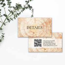 Rustic Wedding Wood Grain Details QR Vorlage