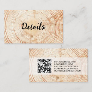 Rustic Wedding Wood Grain Details QR Vorlage