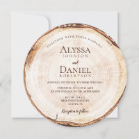 Rustic Wedding Wood Tree Bark Custom vollständige
