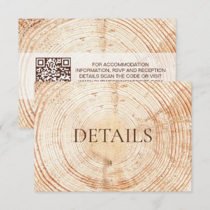 Rustic Wedding Woodland Details QR-Code Vorlage