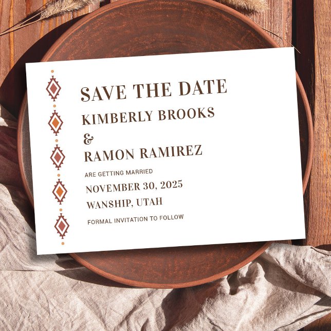 Rustic Western Enregistrer La Carte Date (Rustic Western Save The Date Card)