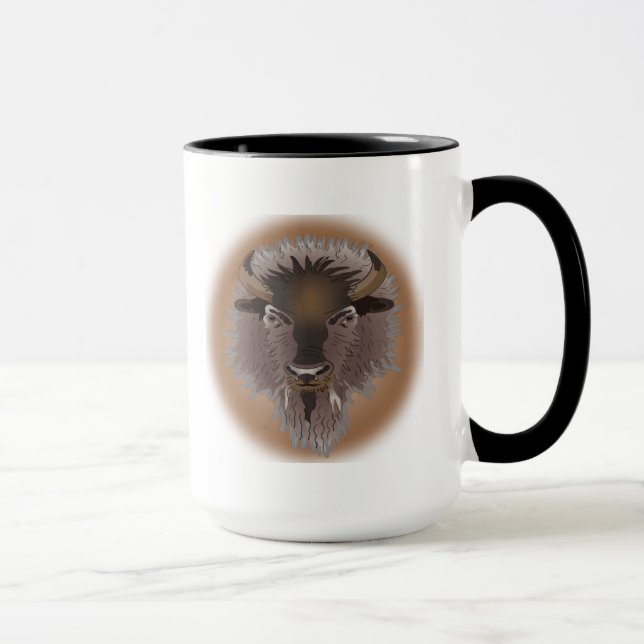 Rustic Western Plains Bison Tasse (Rechts)